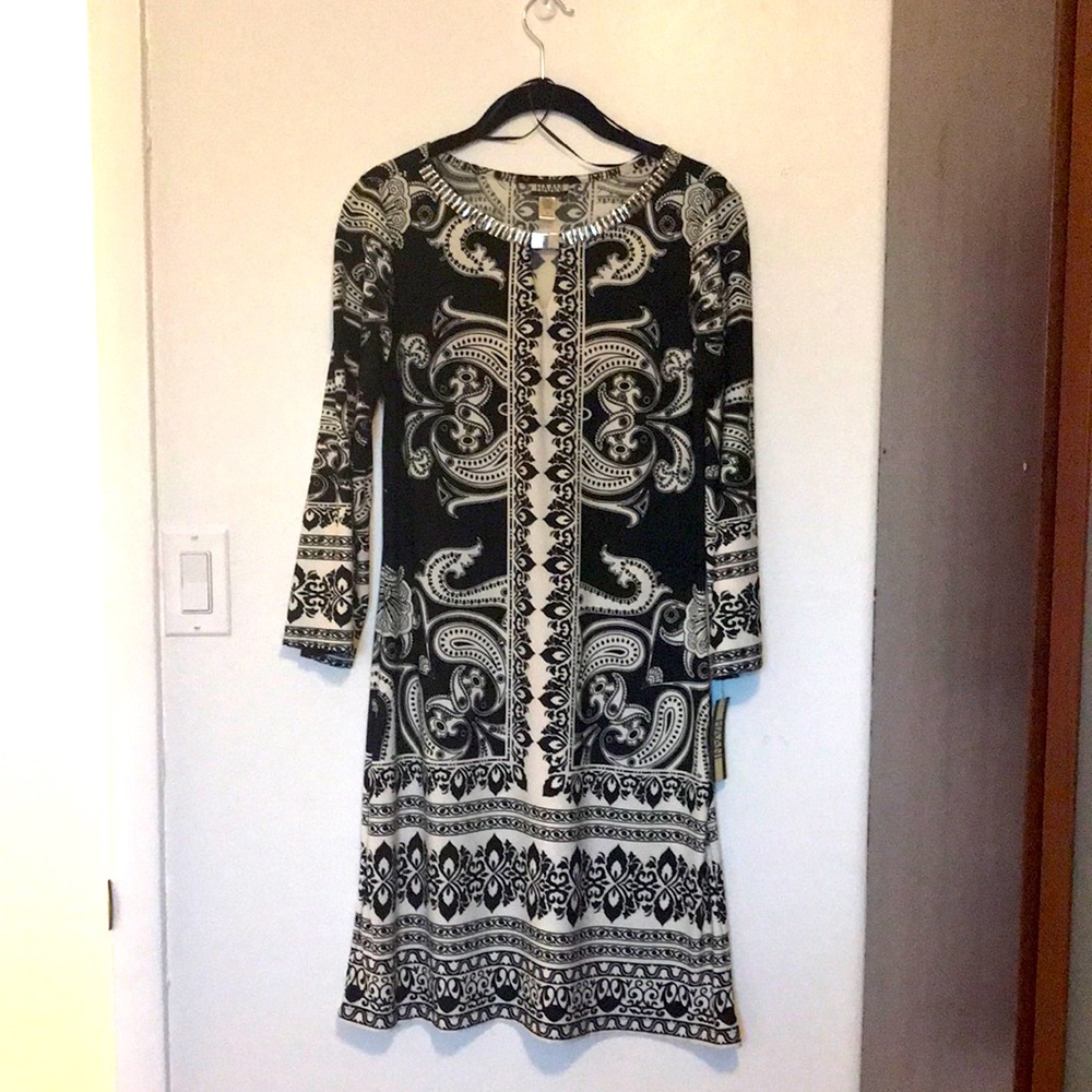 Black and white Haani knee length dress size small